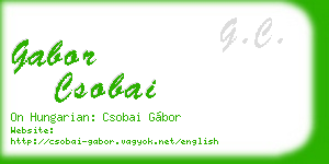 gabor csobai business card